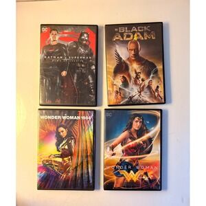 DC Movie Bundle DVD Batman v Superman Black Adam Wonder Woman 1984 4 Film Lot